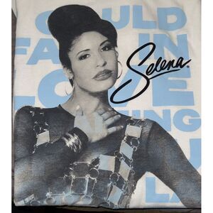 Selena White Graphic Rock Tee Shirt Short Sleeve‎ New 1X